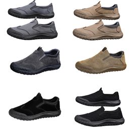 GAI Men's shoes, spring new style, one foot lazy shoes, comfortable and breathable Labour protection shoes, men's trend, soft soles, sports and leisure shoes man 43