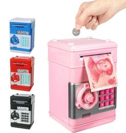 Electronic Piggy Bank ATM Password Money Box Cash Coins Saving Box ATM Bank Safe Box Automatic Deposit Banknote Christmas Gift X078941669