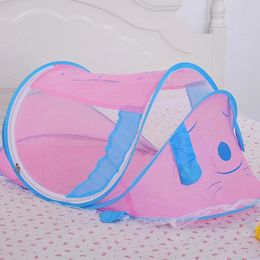 Cartoon Dog Baby Bed Mosquito Nets 2 Colours Portable Infant Mesh Netting Tent Crib Insect Net High Quality 240223