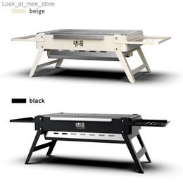 BBQ Grills Detachable camping barbecue rack portable mini chimney folding barbecue rack durable folding barbecue rack outdoor kitchenware Q240305