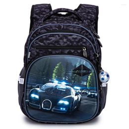 School Bags Orthopedic Backpacks For Kids Cartoon Car Boys 1 Grade Student Boy Bookbag Children Black Satchel Mochilas Escolares