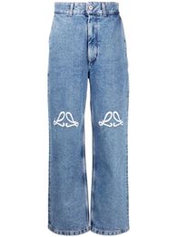 Jeans da donna firmati pantaloni gambe forcella aperta capris stretti pantaloni in denim aggiungere pile addensare caldo pantaloni jeans dimagranti marca abbigliamento donna ricamo stampa sesso