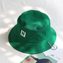 green Bucket Hat Fisherman Hats Men Women Outer Summer Street Hip Hop Dancer Cotton Panama City Hat1275T