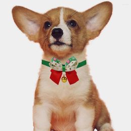 Dog Collars Christmas Collar With Bell Adjustable Pet Decor Cat