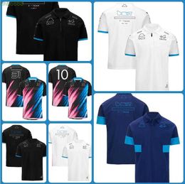 Vaoq Men's Polos New Formula One F1 Racing Clothes Competition Team Edition Team Polo T-shirt Short-sleeved Summer Mens T-shirt Customizable