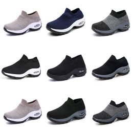 GAI Women Men Running shoes white grey triple black sneaker trainers sport breathable dark Mesh platform Shoes Four