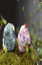 4pcs letters of Welcome to my garden stone micro landscape succulents ornaments resin craft fairy garden decor DIY9510230