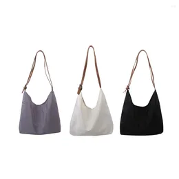 Evening Bags Fashion Hit Colour Shoulder Bag Lady Big Capacity Snap Handbags Oxford Cloth Tote