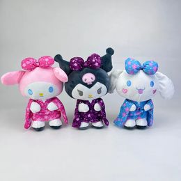 2024 Wholesale anime new products Kimono Cinnamoroll Melody plush toys children's games playmates company activities gift room ornaments
