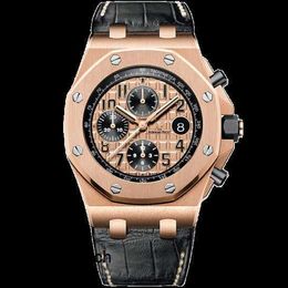 Highend Wrist Watch Popular Wristwatches AP Royal Oak Offshore 18K Rose Gold Automatic Mechanical Mens Watch 26470OR Second hand Luxury Watch 26470OR OO A002CR.01