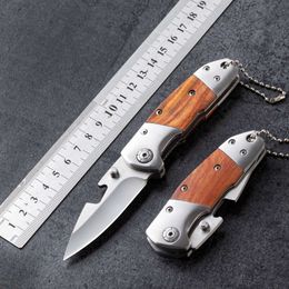 Colourful Wood Handle Mini High Hardness, Fruit Outdoor Portable Pocket Knife, Folding Knife 416273