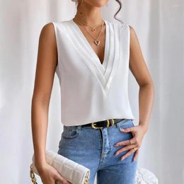 Women's Tanks Sleeveless Shirt Women Vest Stylish V-neck Tops Casual Layered Collar Pullover Summer Halter