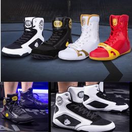 Wrestling Boxing Shoes Kid's Wrestling Boots Children Sport Sneakers Black Red Combat Boots Fighting Boxing Shoes Kid GAI