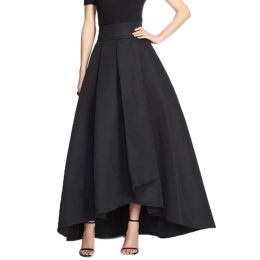 Dresses 2016 England High Low Long Skirts for Women Navy Blue Old Green Black Long Skirt Women Clothing Pleat Maxi Skirt