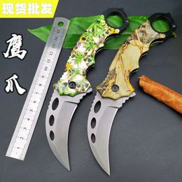 Claw Stainless Steel Wooden Handle Small Folding Knife Outdoor Portable 996648