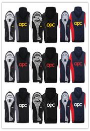 winter hoody Opel OPC car logo print Men women Warm Thicken Hoodies autumn clothes sweatshirts Zipper jacket fleece hoodie streetw4484173