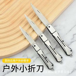 Stainless Steel Outdoor Portable Pocket Mini Folding Opening Box Keychain Fruit Knife 487750