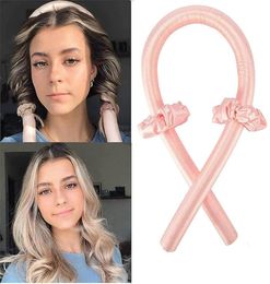 Heatless Curling Rod Headband No Heat Curls Ribbon Hair Rollers Sleeping Soft Headband Hair Curlers DIY Hair Styling Tools J0295852836