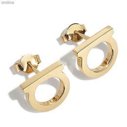 Stud luxury brand C U D letters designer earrings stud love retro vintage bling diamond crystal stainless steel ear rings earring earings Jewellery for women 240306