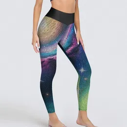 Women's Leggings Galaxy Ocean Sexy Colourful Print Push Up Yoga Pants Retro Seamless Leggins Lady Graphic Workout Sports Tights