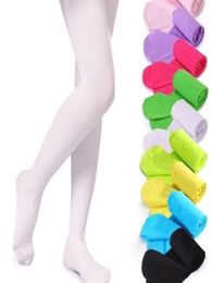 DHL 19 Colours Girls Pantyhose Tights Quality Kids Dance Socks Candy Colour Children Velvet Elastic Legging Clothes Baby Ballet3139587