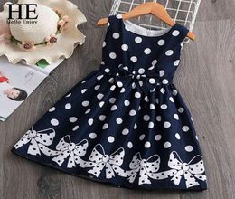 Toddler Girls Dress Summer Sleeveless PolkaDot Bow Ball Gown Clothing Kids Teenager Princess Dresses 312 Years 2105089579583