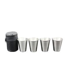 70ml Stainless Steel Wine Glass Thickened Portable Outdoor Sanding Small Wine Glass Spirit Mini Glass Set VT19456286624