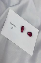 Earrings Designer For Women S925 Silver Needle Pomegranate Seed Ear Nail Korean Imitation Resin Creative Personality Lovely1911306