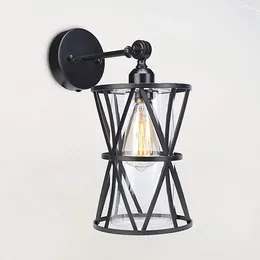 Wall Lamps Home Decor Rural Vintage Iron Lights Modern Black Adjustable Angle Lamp For Bedroom Indoor Lighting With Plug