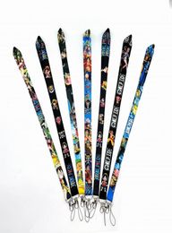 100pcs Cartoon Japan Anime One Piece Neck Strap Lanyards Badge Holder Rope Pendant Key Chain Accessorie New Design boy girl Gifts 9971908