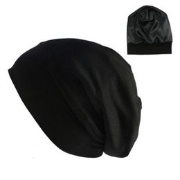 Elastic Cotton Turban Hat Solid Color Women Headscarf Bonnet Inner Hijabs Cap Muslim Head Wraps Femme Wrap Chemo Beanie Skull Caps285p