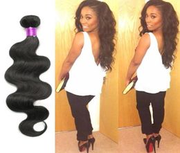 Unprocessed Brazilian Peruvian Malaysian Indian Cambodian Virigin Hair Weaves 4 Bundles Natural Black Weaves Body Wave Hair Extens9693798