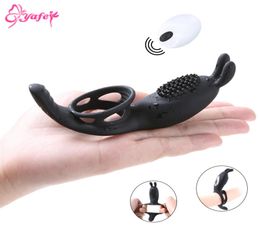 9 Speed Wireless remote control Vibrating Sex Cockring Male Penis stimulator Delay Ejaculation Silicone Vibrator Erotic sex toy Y12677601