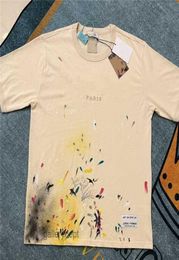 Men's t Shirts Designer Mens T-shirts ydept Trendy Lanvins x Dept Loose Womens Beige Speckled Embroidery Short Sleeves6984284