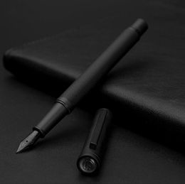 NEW Classic Luxury 05mm Black F Nib Fountain Pen Full Metal Clip Pens for Business Signing Writing School Office Supplies 2012022464330