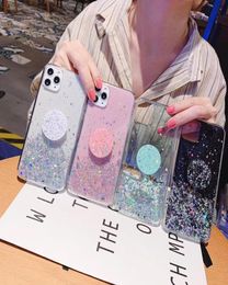 3D Diamond Holder stand Glitter silicone phone case For iphone X XR XS 11 Pro Max 6s 7 8 plus For Samsung A50 S9 S10 Note 10 91443144