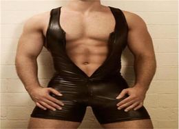 Mens Gays Bondage Fetish Sexy PVC Catsuit Bodysuit Playsuit Clubwear Jumpsuit outfit L973 MLXLXXL3XL5441968