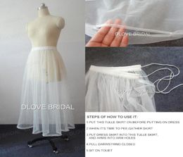 New Design Bridal Wedding Dress Petticoat One Layer Soft Tulle Skirt Underskirt Save You From Toilet Water Gather Elastic Waist Re9678413