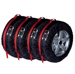 4pcs Car Spare Tire Cover Case Polyester Auto Wheel Tires Storage Bags Vehicle Tyre Accessories Dustproof Protector Styling Car8366555