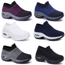 Large size men women's shoes cushion flying woven sports shoes hooded shoes fashionable rocking shoes GAI casual shoes socks shoes 35-43 36