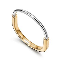 Designer Popular Tiffay Horseshoe Titanium Steel Rose Gold Bracelet Fashion Personalized Open Jewelry