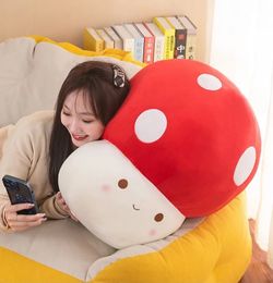 2024 Wholesale super cute little mushroom pillow children accompany play pillow plush toys holiday gift room decoration
