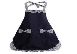 Cute Retro Lovely Vintage Ladies Kitchen Fashion Flirty Women039s Aprons with Pockets Black Patterns for Mother039s Day Gift5098363