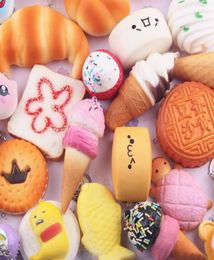 10Pcs Medium Mini Soft Squishy Bread Cute Package Toys Key Rising Wipes AntiStress Drop 2021 Party Favor2522584