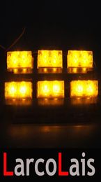 Amber White Specify Color Comment 2 x 6LED Indicator Flashing Flash Strobe Emergency Grille Car Truck Light Lights 6 LED8555294