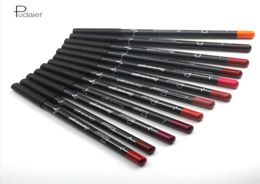 12 ColorsSet Sexy Matte Lip Stick Lipliner Lip Liner Pencil Matt Nude Lipsliner Pen Set Beauty Makeup Tool Cosmetic3907529