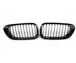1 Pair Glossymatte Black 1Slat Front Kidney Grilles For 3 Series E46 2 Door 19982001 ABS Racing grille9135675