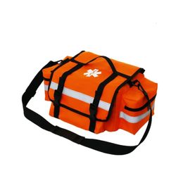 Outdoor First Aid Kit Foldable Camping Travelling Bag Home Emergency Survival Package Nylon Striking Cross Trauma 240223