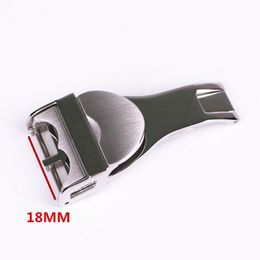 18mm Folding Buckle Watch Accessories For Strap Butterfly Button Solid Steel Clasp Band Bands2184