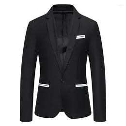 Men's Suits 2024 Spring/Summer European And American Colour Block Suit Wedding Dress Casual Small